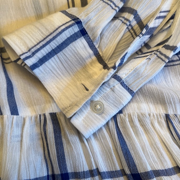 💥Last Call💥 NWOT LOFT Drop Waist Peplum Top Long Sleeve Lightweight Gauzy Rayon - Picture 12 of 13